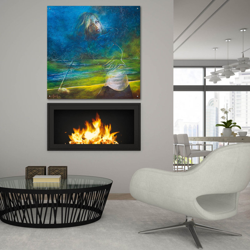 «The Golfer II» par Sam Asllani, art mural en verre acrylique, H 36 po x l 36 po x P 0,2 po