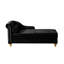 Chaise longue moderne avec revêtement en velours (noir)