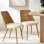 19.5'' Seat Height Upholstered Rattan Back Dining Chair (Set of 2)