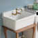 30" W x 20" D High Back Wall Mount Utility Sink White Fireclay with 2 Faucet Hole
