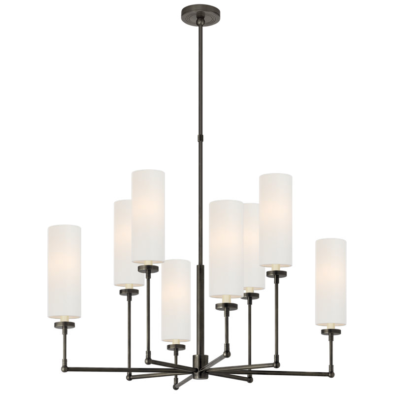 Thomas O'Brien Ziyi Large Chandelier, Bronze, Fabric