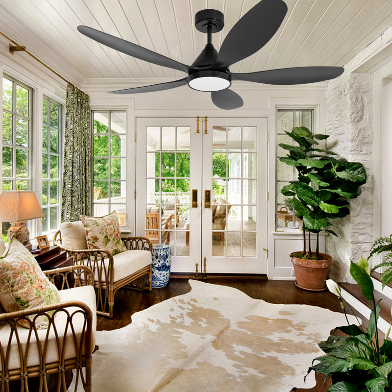 52 Inch 5-blade Smart Ceiling Fans With Light, Reversible Ceiling Fan With Alexa,app Controls And Remote, High Cfm 8811, Quiet Dc Motor 6 Speed, Timing, Dimmable 3cct Led Light, White