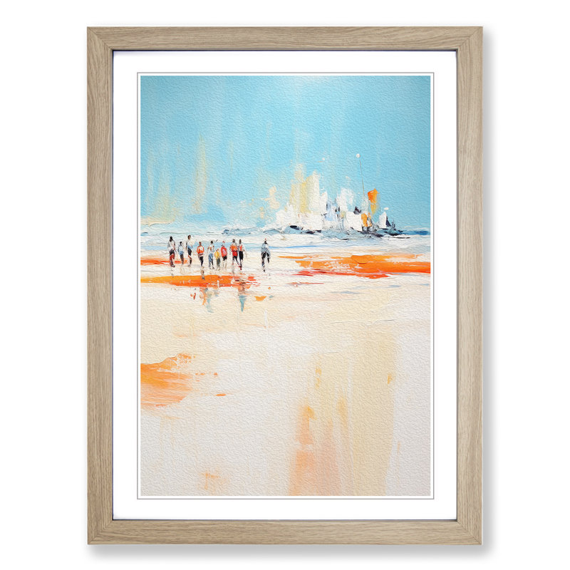 Single Picture Frame Print on Wood, Oak Framed, 34cm H x 25cm W