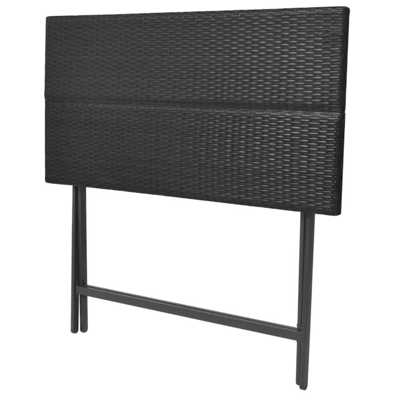 Amesville Patio Dining Set Rectangular Table, Black
