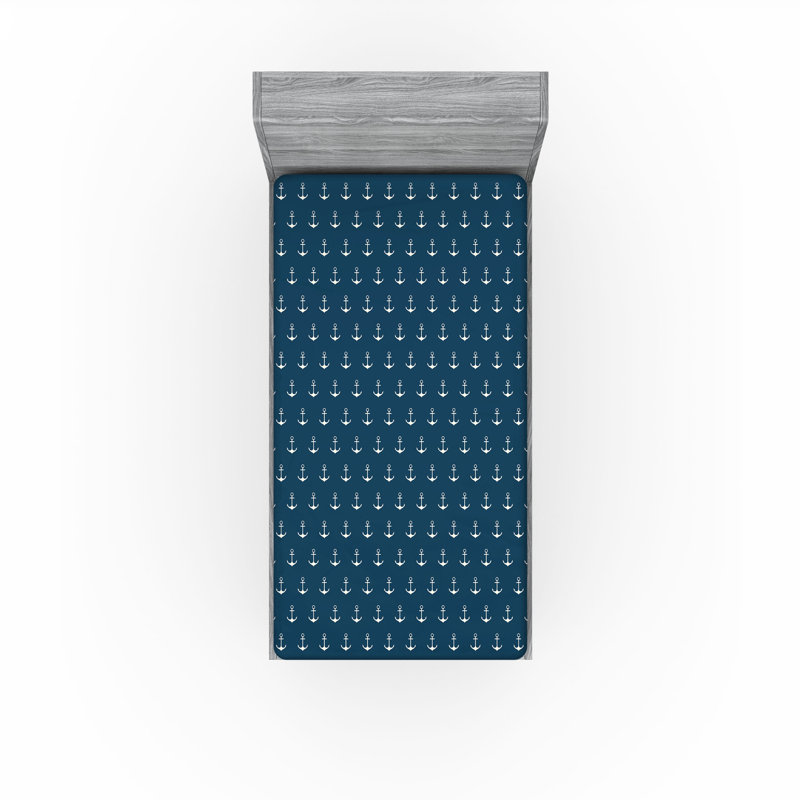 Ensemble de 2 drap-housse Ambesonne Anchor, Drap-housse de taille simple