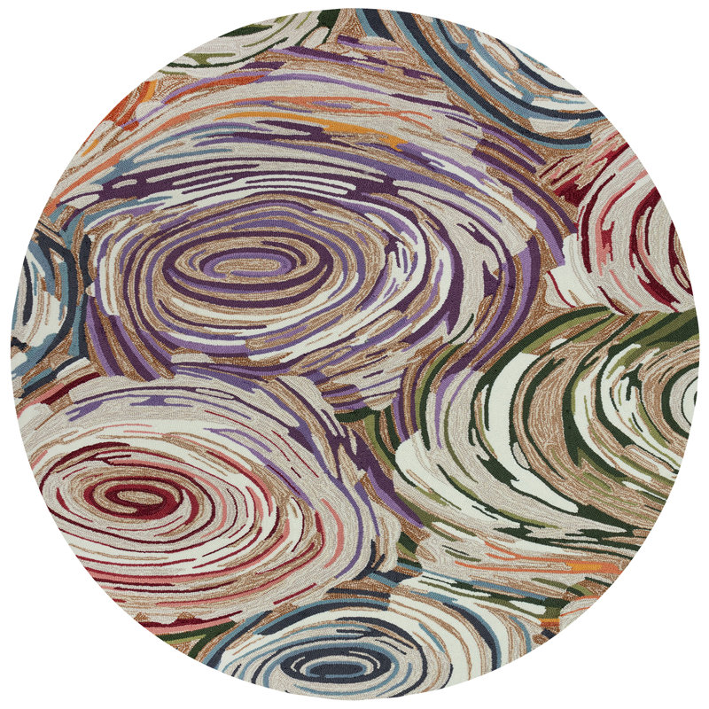 Olutosin Memphis Indoor/Outdoor Area Rug, Round 8'