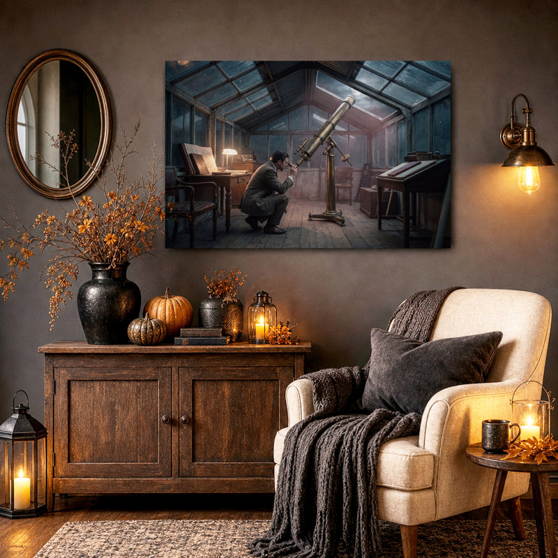 Art mural rétro sur toile d'Halloween, H 32 po x l 48 po