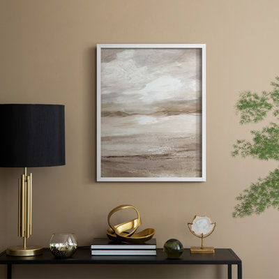Neutral Dunes Framed Print - Solid Wood