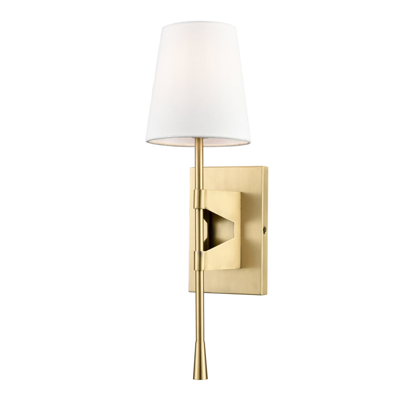 Applique murale haute en nickel brossé 1 lumière 19,5 po Jeydi, Bronze vintage