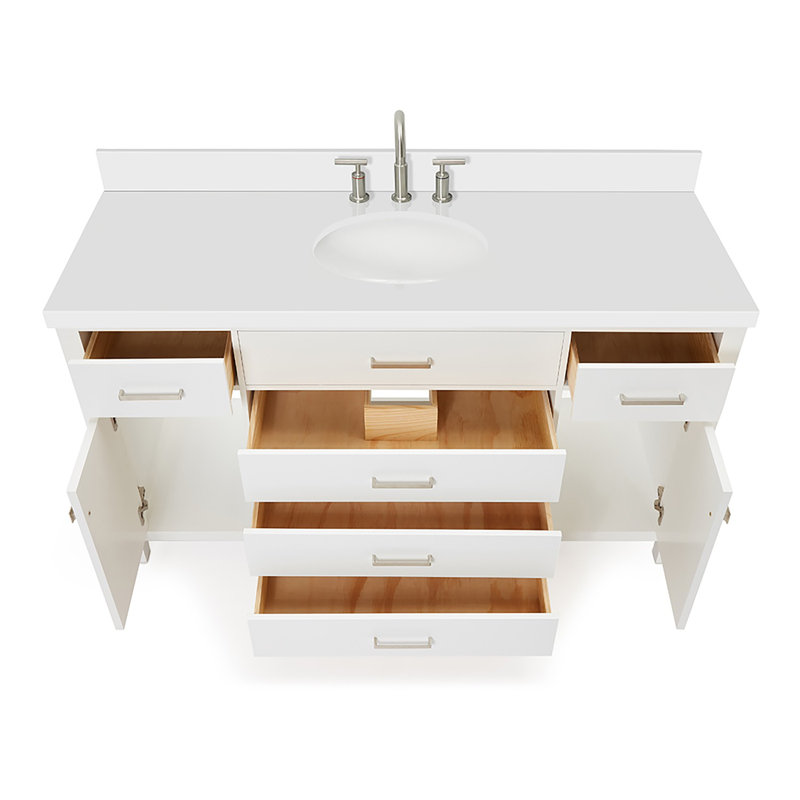Ensemble de meuble-lavabo simple 61 po Macnair, Blanc