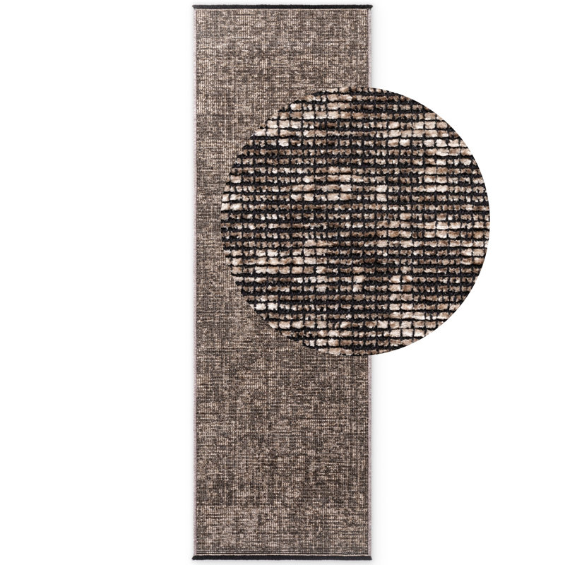 Geometric Cotton Area Rug, Runner 80 x 250 cm