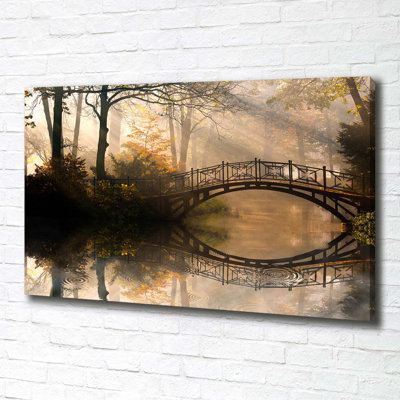 Old Bridge In Autumn - Wrapped Canvas Print