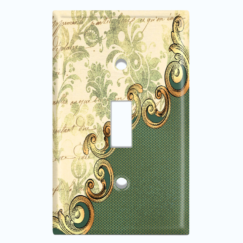 Patterned 1 - Gang Toggle Light Switch Standard Wall Plate