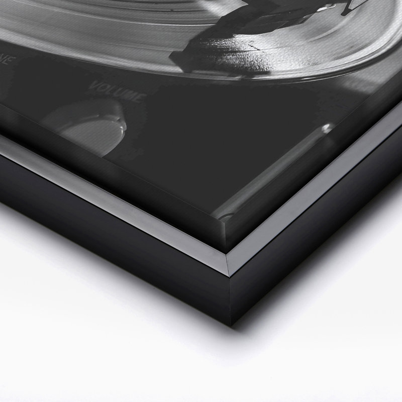 Disque vinyle plat, Black Framed, Canvas, 18"H x 24"W
