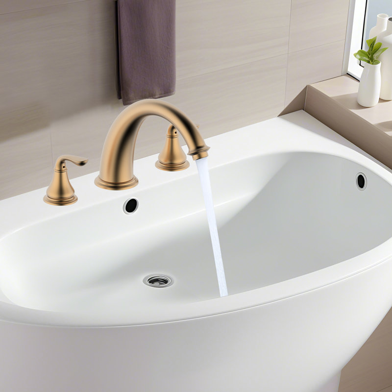 Deck Tub Filler, Brushed Gold