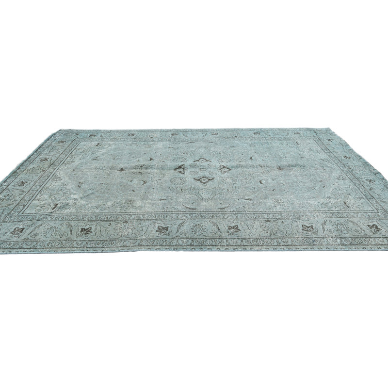 Tapis rectangulaire de 6 pi 5 po x 9 pi 1 po Amsbury en bleu / gris, brun foncé, couleurs discrètes