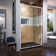 Flex 42" W x 74.75" H Semi-frameless Rectangle Pivot Shower Enclosure with Base Included