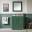 Meuble-lavabo vert de 30 po avec lavabo en céramique