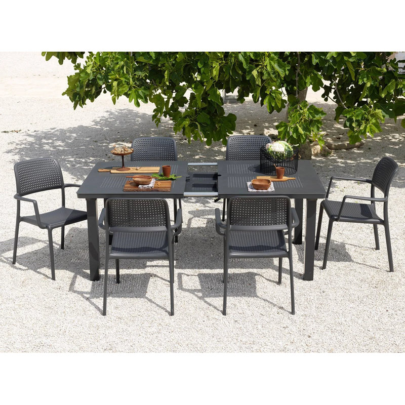 Bora Outdoor Dining Armchair, Anthracite