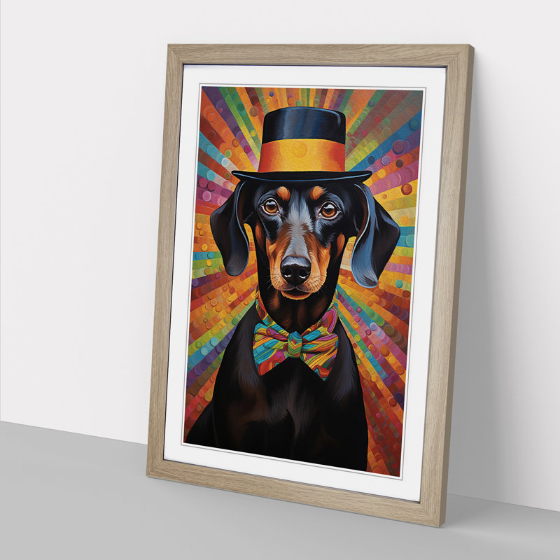 Single Picture Frame Print on Wood, Oak Framed, 34cm H x 25cm W