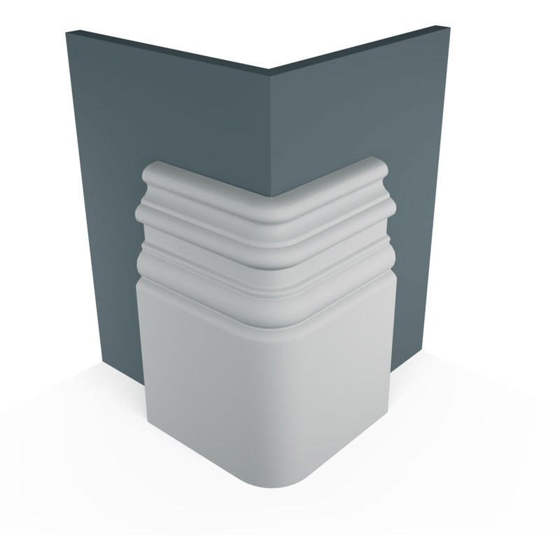 Gray Polyurethane Hillsborough Baseboard Moulding Outside Corner