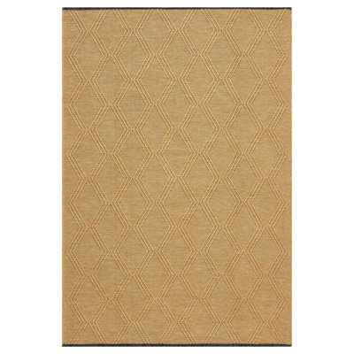 Modern Farmhouse Diamond Pattern Non-Slip Washable Rug