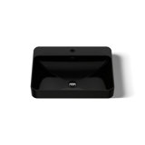 Vox Vitreous China Rectangular Vessel Bathroom Sink with Overflow