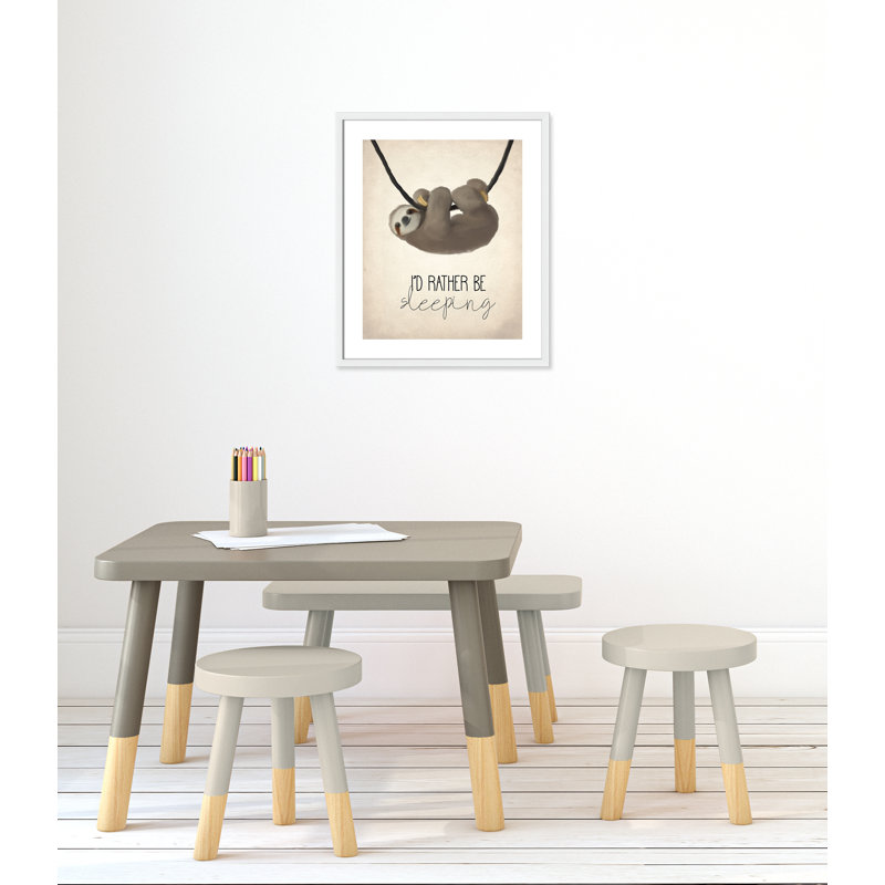«Sleeping», art encadré, H 25,5 po x l 21,5 po x P 1,19 po, Cadre blanc