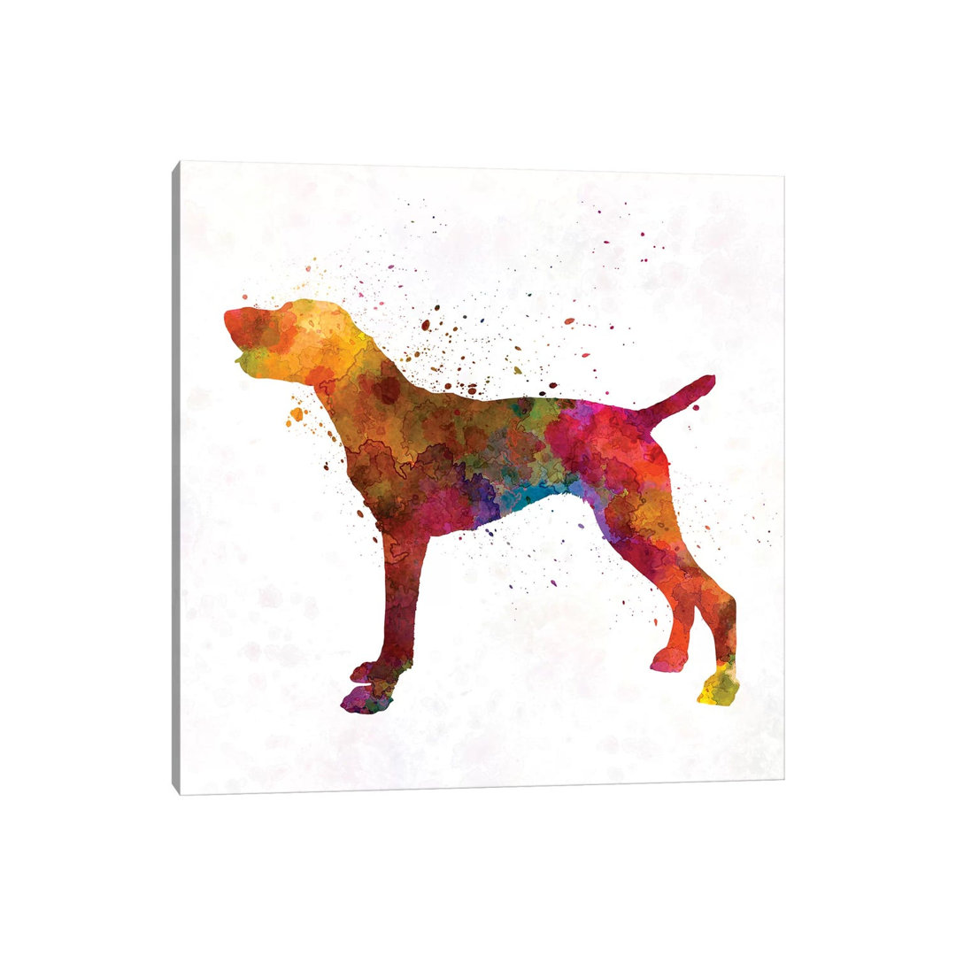 German Shorthaired Pointer In Watercolour by Paul Rommer - Wrapped Canvas Painting