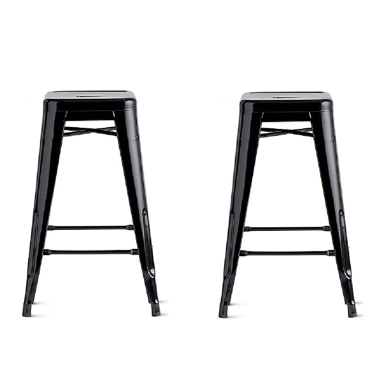 Tabouret de comptoir 26 po Tillar, Noir