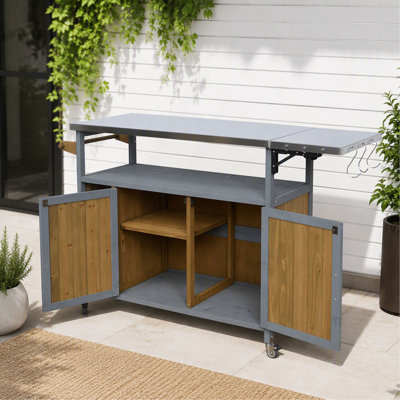 Chariot de cuisine pour l'extérieur 54,33 "Farmhouse
