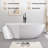 65'' x 29'' Freestanding Soaking Solid Surface Bathtub-87884906