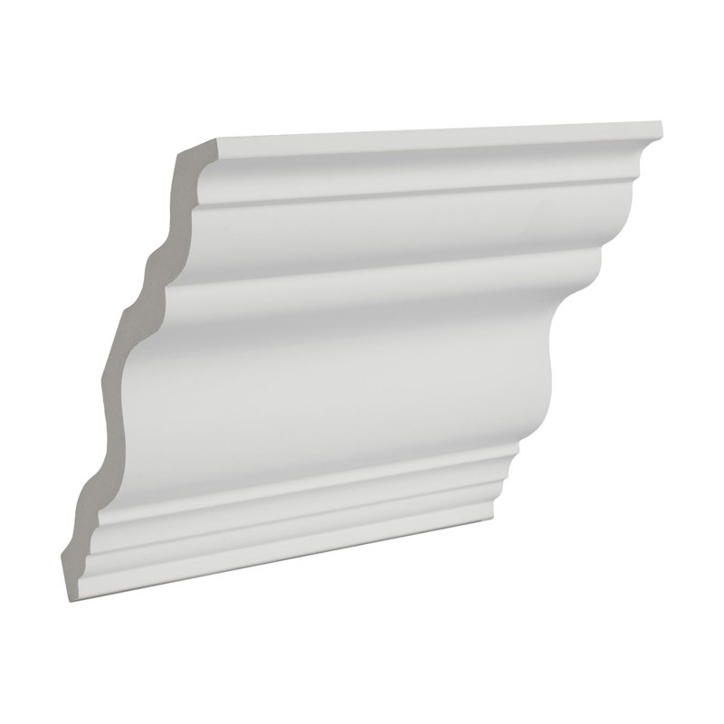 6-Inch White Primed Polyurethane Crown Moulding Sample