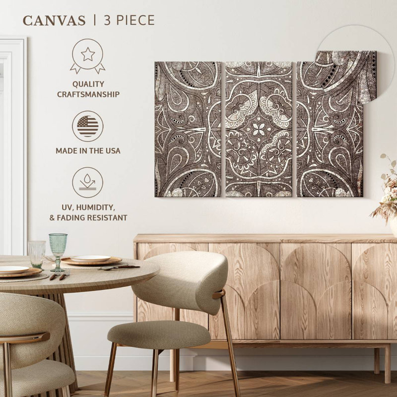 Kerner Ethnic Floral Mandala, 32" H x 50" W