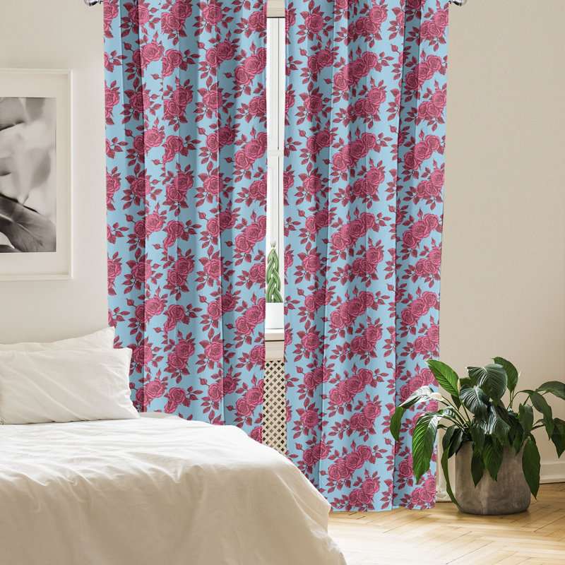 Rideaux 4 panneaux East Urban Home, L 56 po x L 63 po