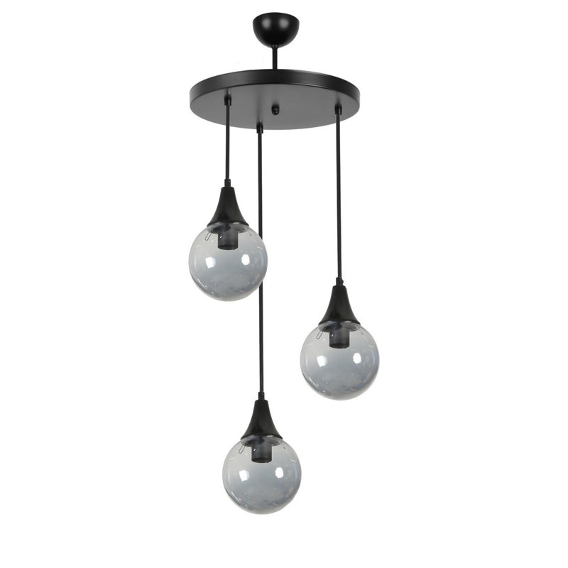 Chandle Chandelier, Fume/Black