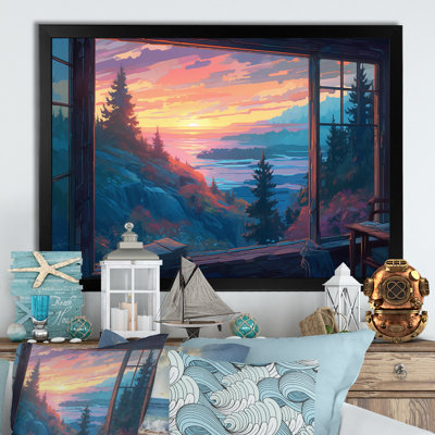 Vue de la fenêtre du lac I - impression