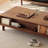 Solid wood coffee table with retro design