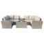 Ensemble modulaire d'extérieur 4 places avec coussins et table entièrement assemblé