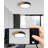 Metal and Wood LED Flush Mount Ceiling Light 3000K Black-1798970199-1798970197