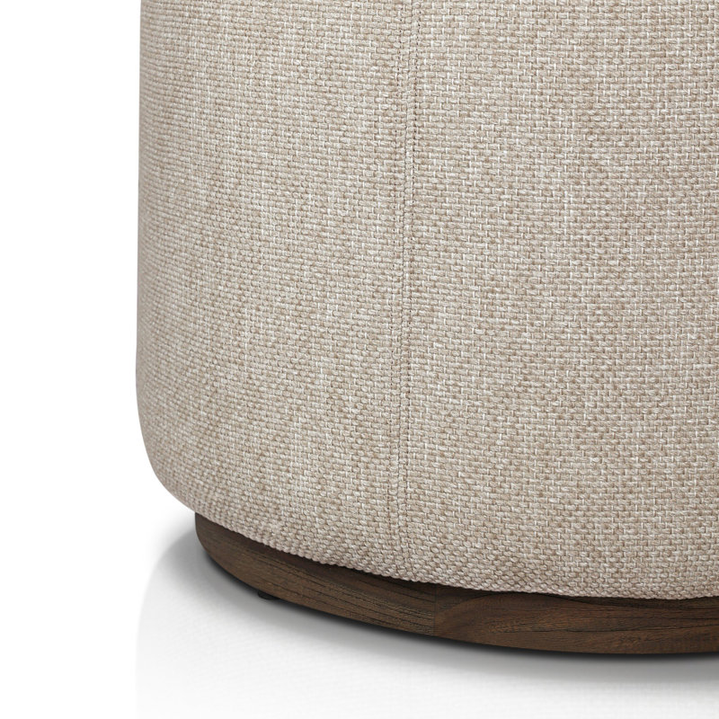 Sinclair Outdoor Ottoman, Ramiro Ecru