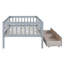 Lit de jour gris simple avec deux tiroirs - Fabrication en bois de qualité et tiroirs de lit simple avec solution d'espace supplémentaire, caractéristique de maximisation-390089385-390089386