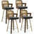 26.77" Upholstered Cane Back Counter & Bar Stool With Armrest-2029997015-2029997009