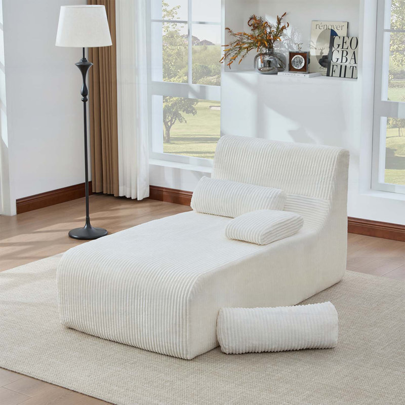 Chaise longue confortable pour le salon et l'heure du café, Beige