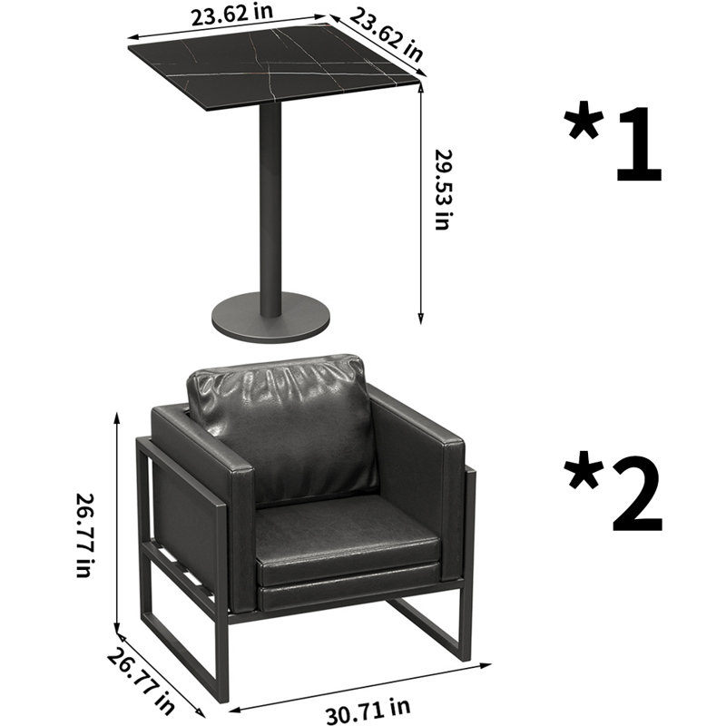 Sumir 2 - Person Pedestal Dining Set