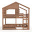 Lit superposé simple / lit mezzanine avec bibliothèque, style maison, clôture de sécurité de haute qualité, naturel-1839536353-1839536358