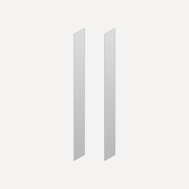 Cabinet Side Kits, Surface-Mount, For M Series Reserve Cabinets, 40" H x 4" W x 0.08" D