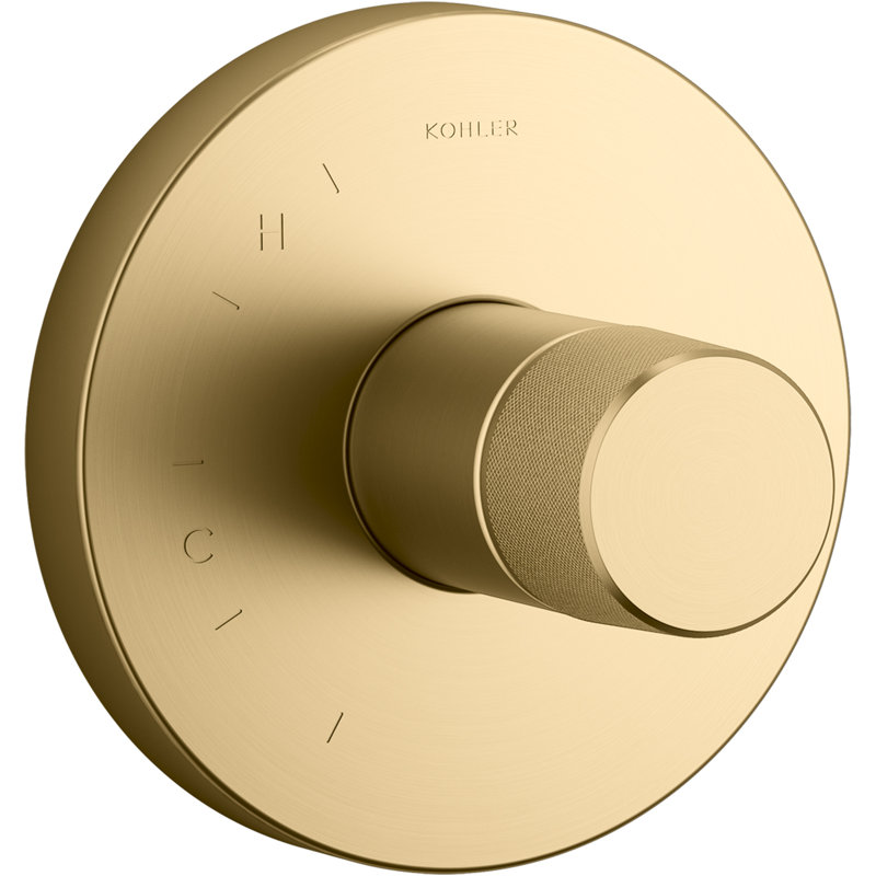 Garniture de valve de douche Composants Rite-Temp, Laiton moderne brossé éclatant