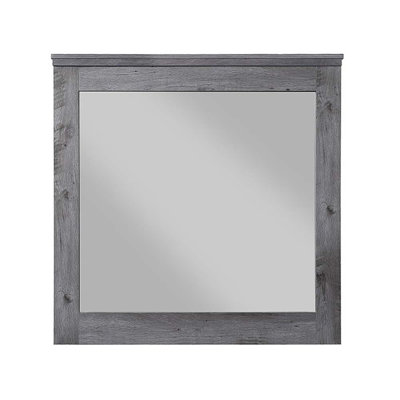 Vidalia Rustic Gray Oak Finish Mirror -  Gracie Oaks, F73D2CE1FDAE4728B34EFEC39111D14C
