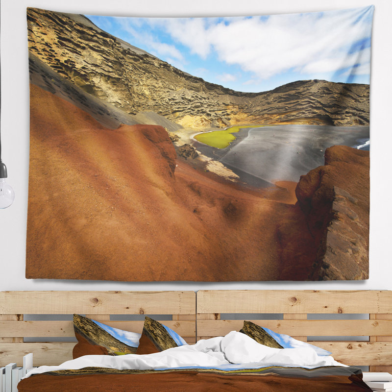 Tapisserie de mer musc étang de mer en el golfo lanzarote, H 68 po x l 80 po